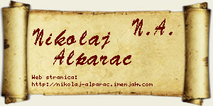 Nikolaj Alparac vizit kartica